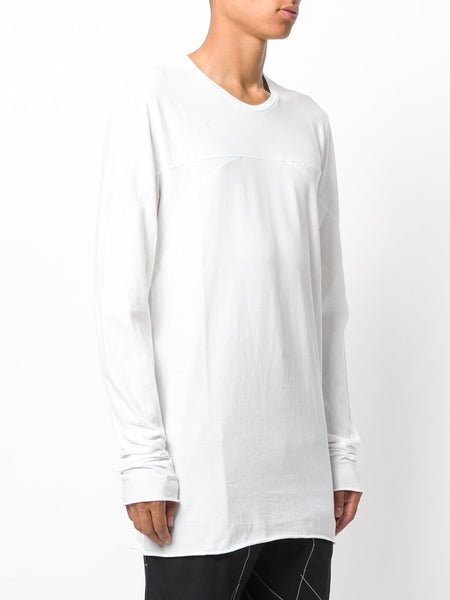 Mesh Intarsia T-Shirt White