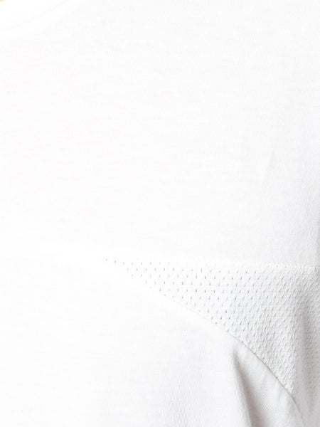 Mesh Intarsia T-Shirt White