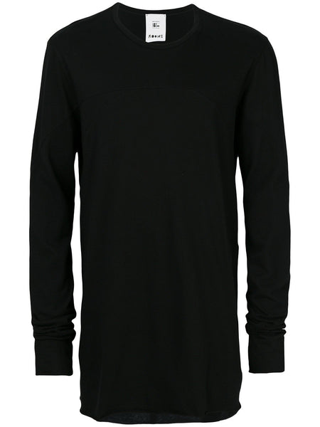 Mesh Intarsia T-Shirt Black