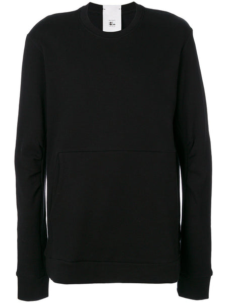 Contrast Sleeve Sweatshirt Black