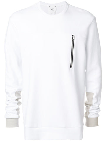 Zip Pocket Sweatshirt White