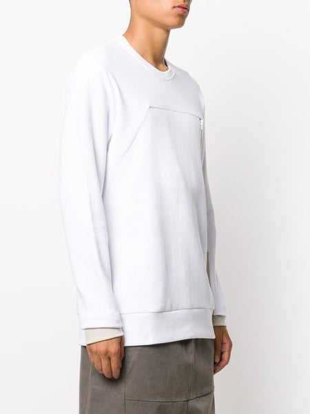 Zip Pocket Sweatshirt White