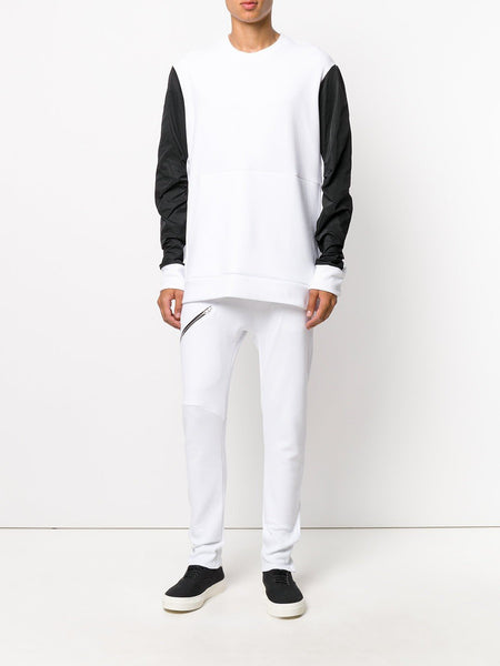 Technical Sleeve Sweatshirt White