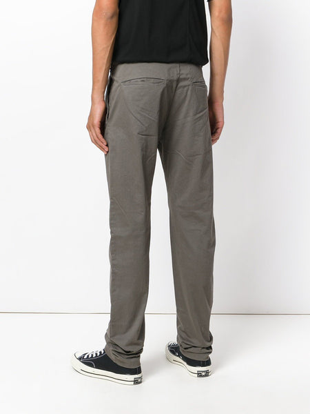 Diagonal Fly Slim Pant Olive