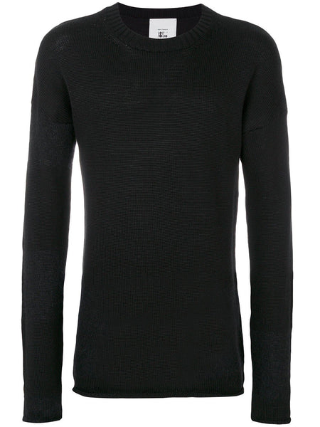 Striped Crewneck Sweater Black