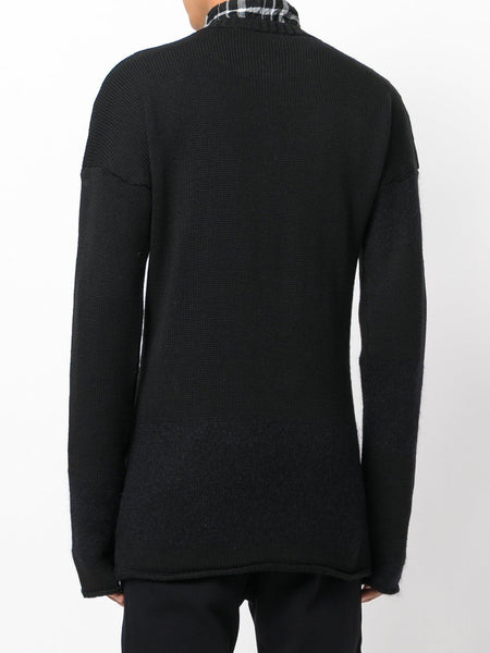 Striped Crewneck Sweater Black