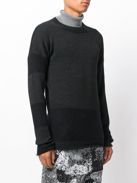 Striped Crewneck Sweater Anthracite