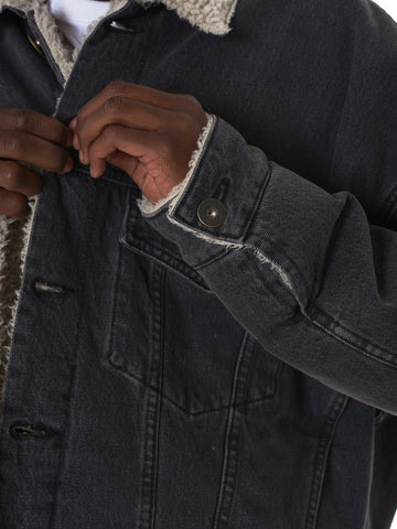 Yeezy classic sherpa jean on sale jacket